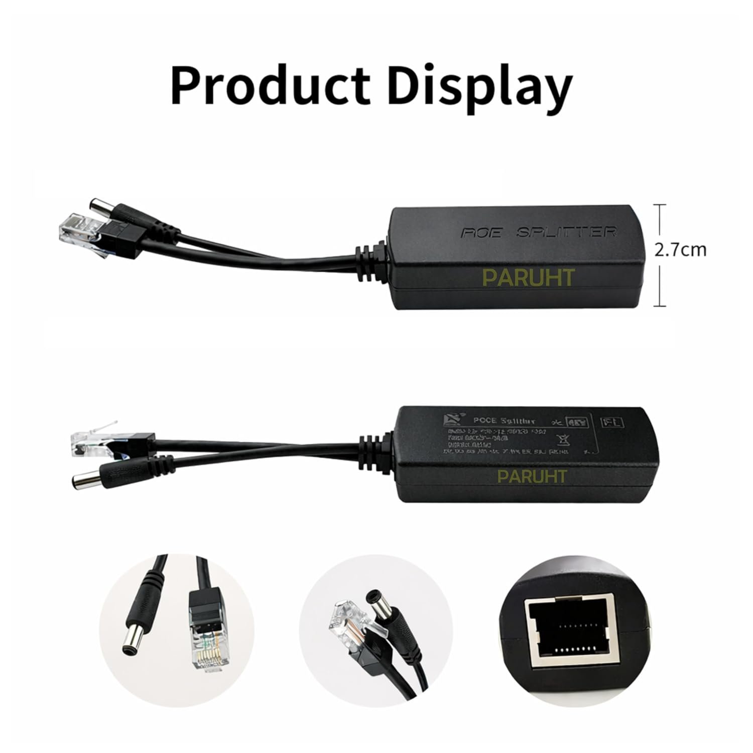 Muvofs PoE Splitter Active Power Over Ethernet 48V to 12V for POE Devices, Switches, IP Camera, IP Phone - Image 3