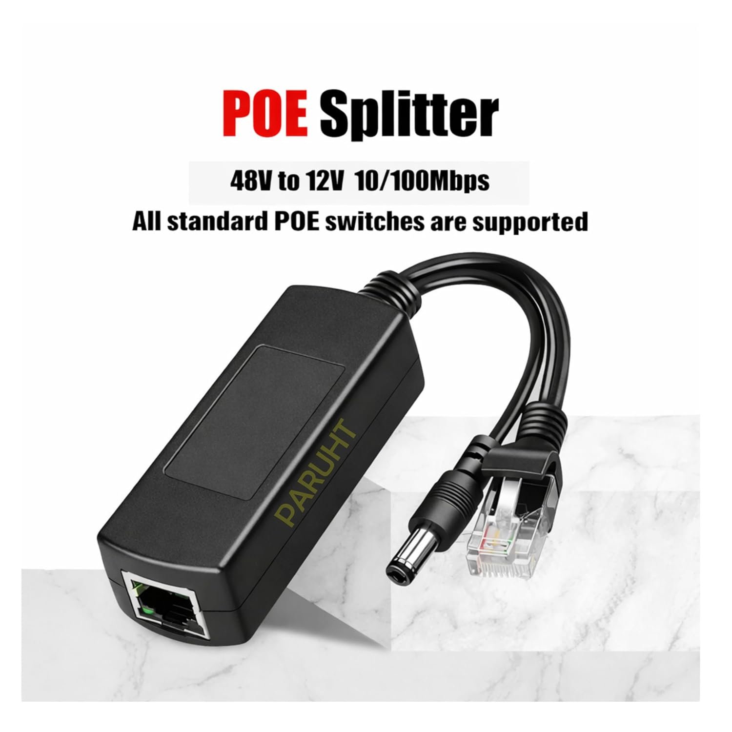 Muvofs PoE Splitter Active Power Over Ethernet 48V to 12V for POE Devices, Switches, IP Camera, IP Phone - Image 7